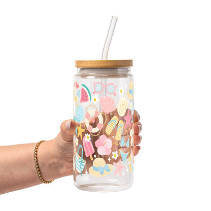 Beach Day Glass Cups