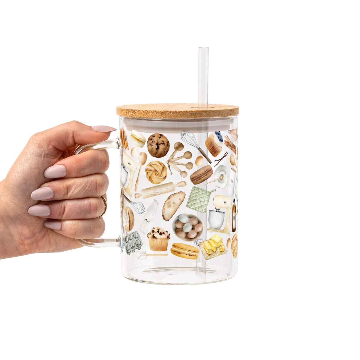 Vasos de cristal para amantes de la repostería