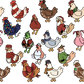 Festive Flock Christmas Glass Cups