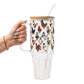 Festive Flock Christmas Glass Cups