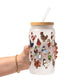 Festive Flock Christmas Glass Cups