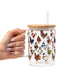 Festive Flock Christmas Glass Cups