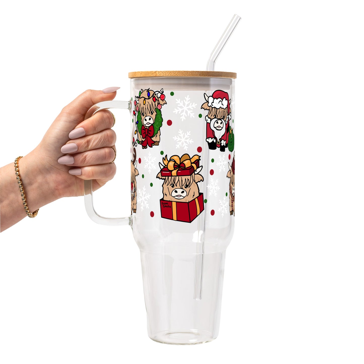 Highland Holiday Christmas Glass Cups