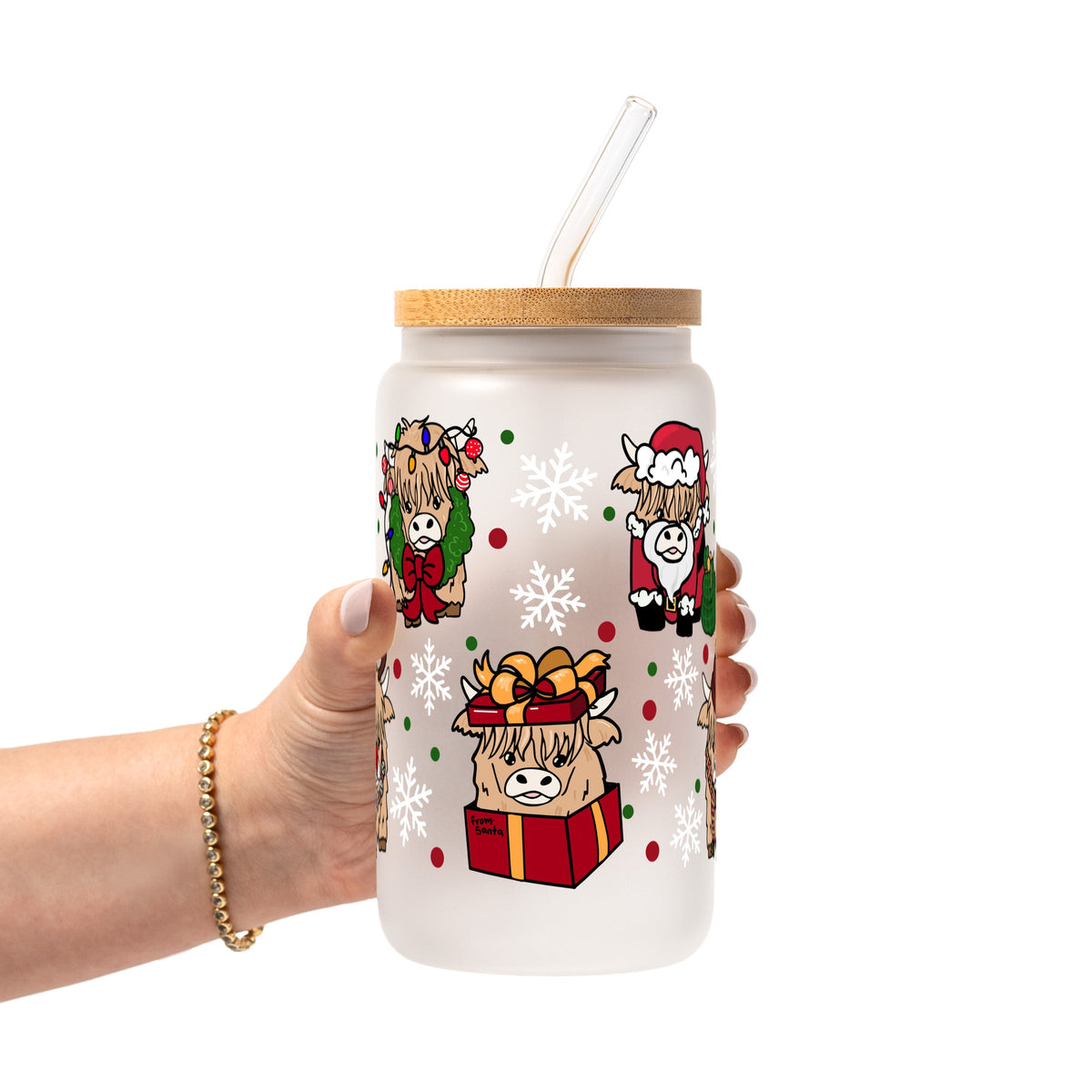 Highland Holiday Christmas Glass Cups