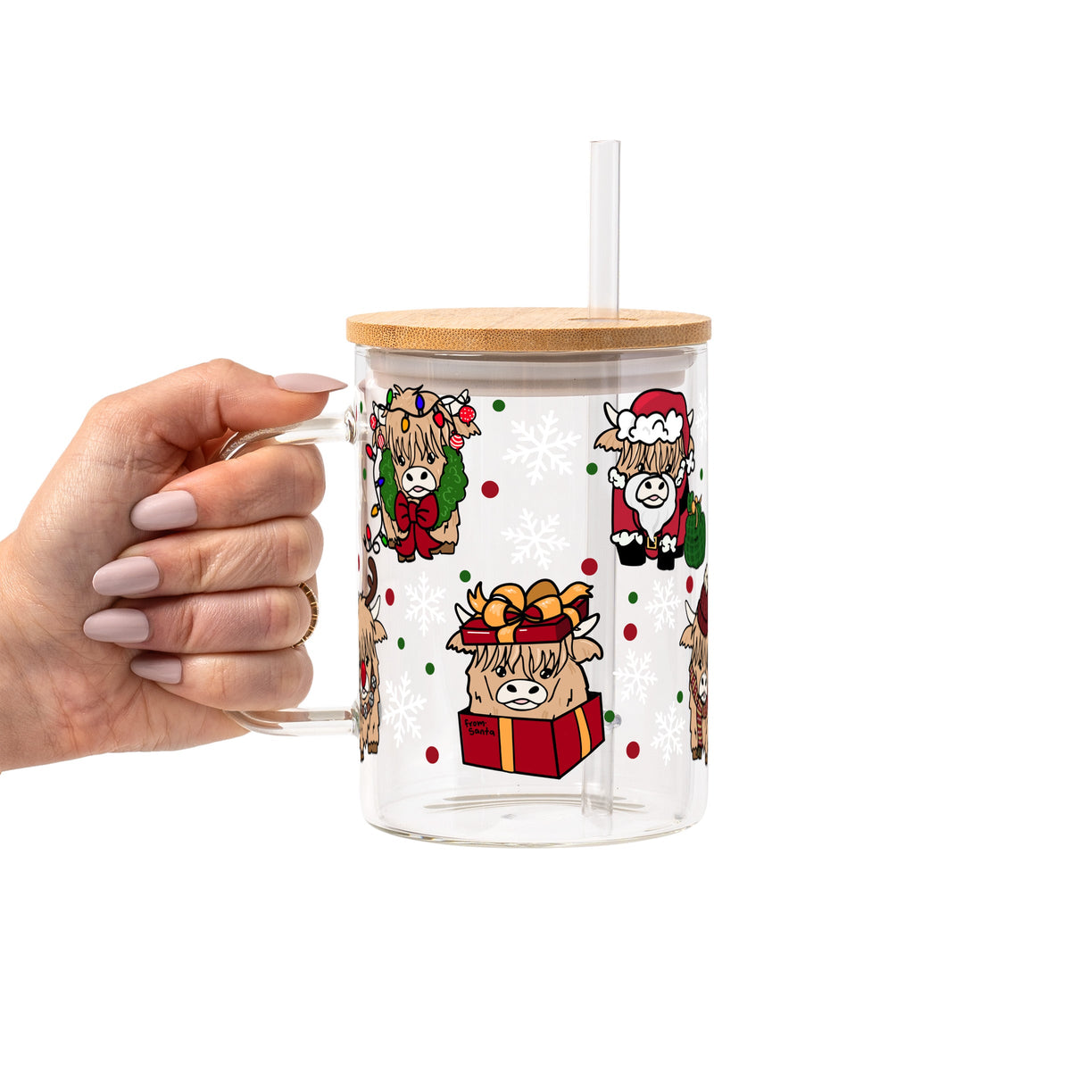 Highland Holiday Christmas Glass Cups