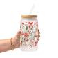 Vasos de cristal perritos navideños