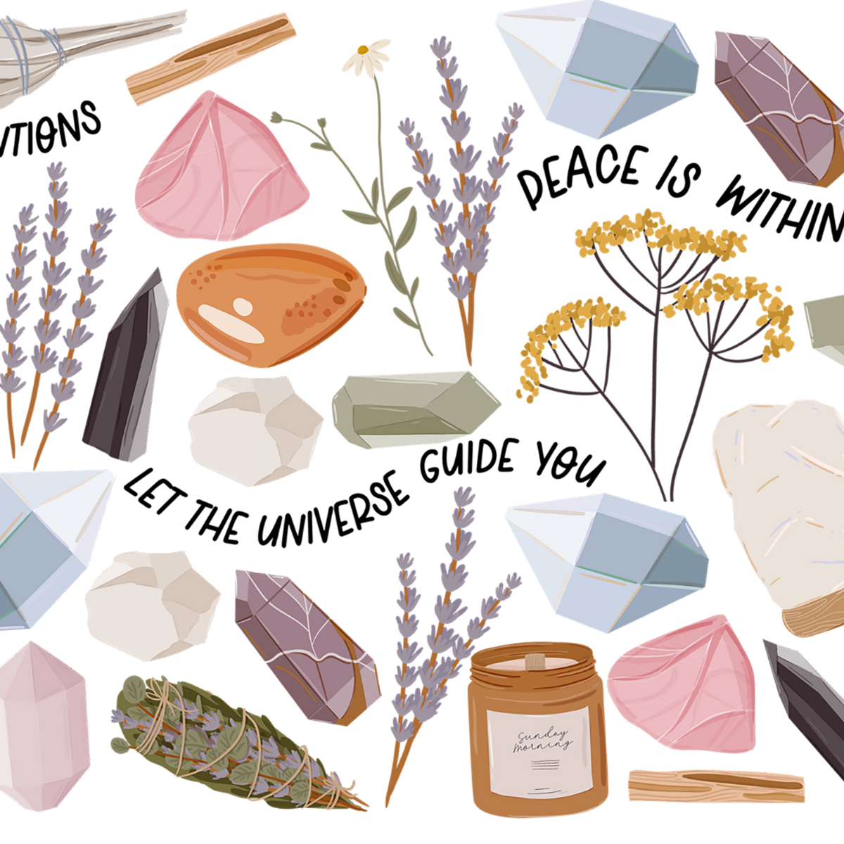 Daily Intentions Glass Cups