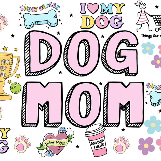 Vasos de vidrio Dog Mom Doodles