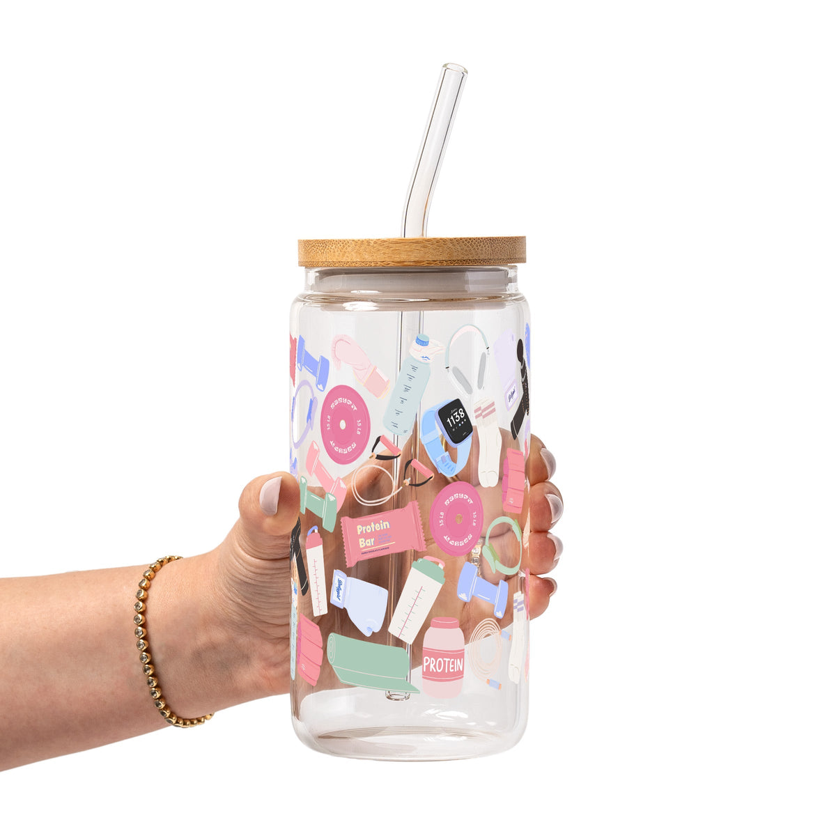 Vasos de cristal básicos para el gimnasio