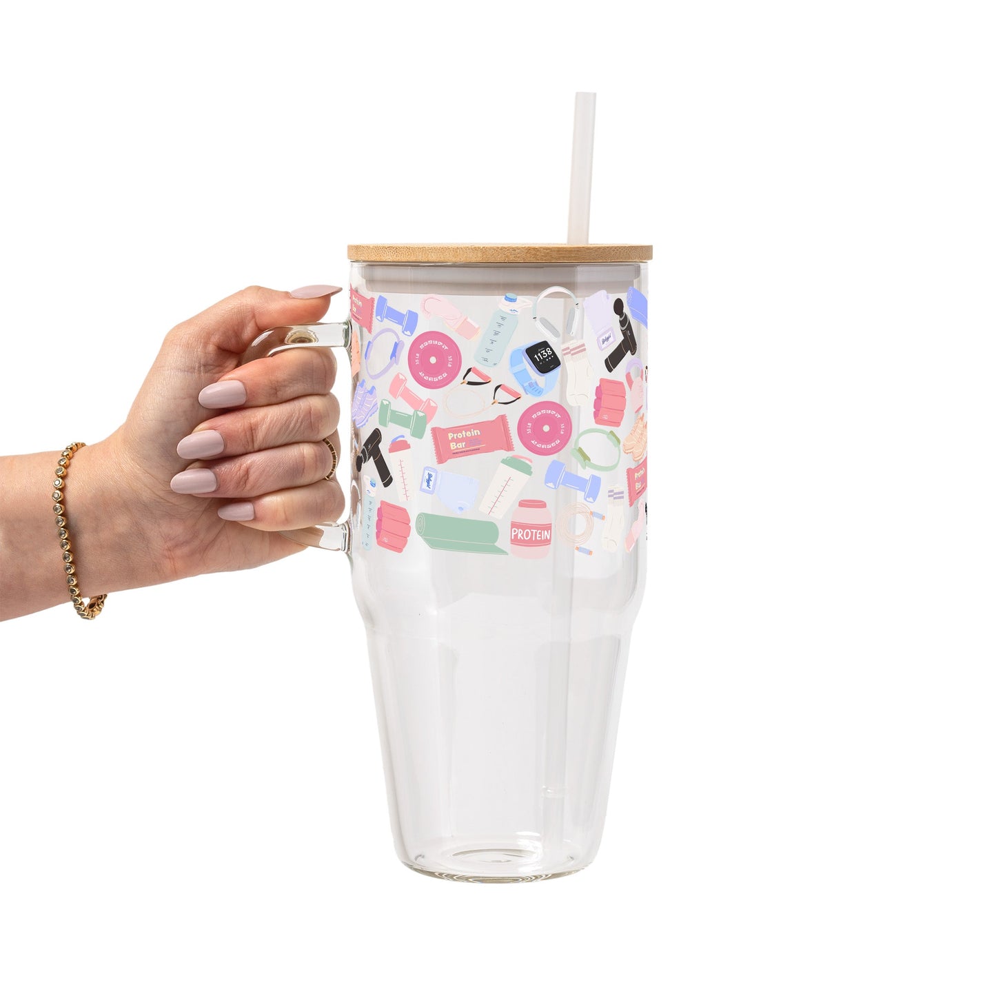 Vasos de cristal básicos para el gimnasio
