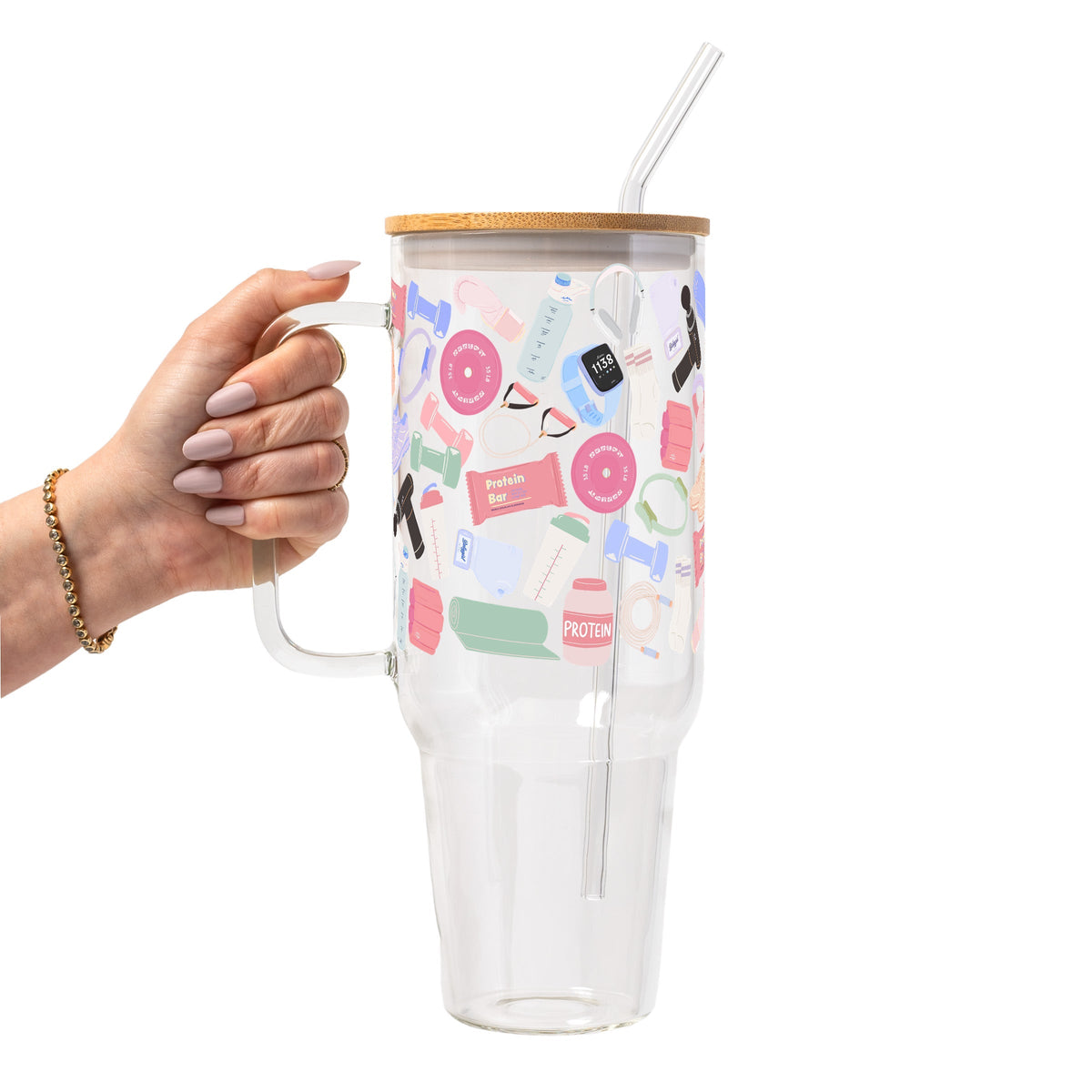 Vasos de cristal básicos para el gimnasio