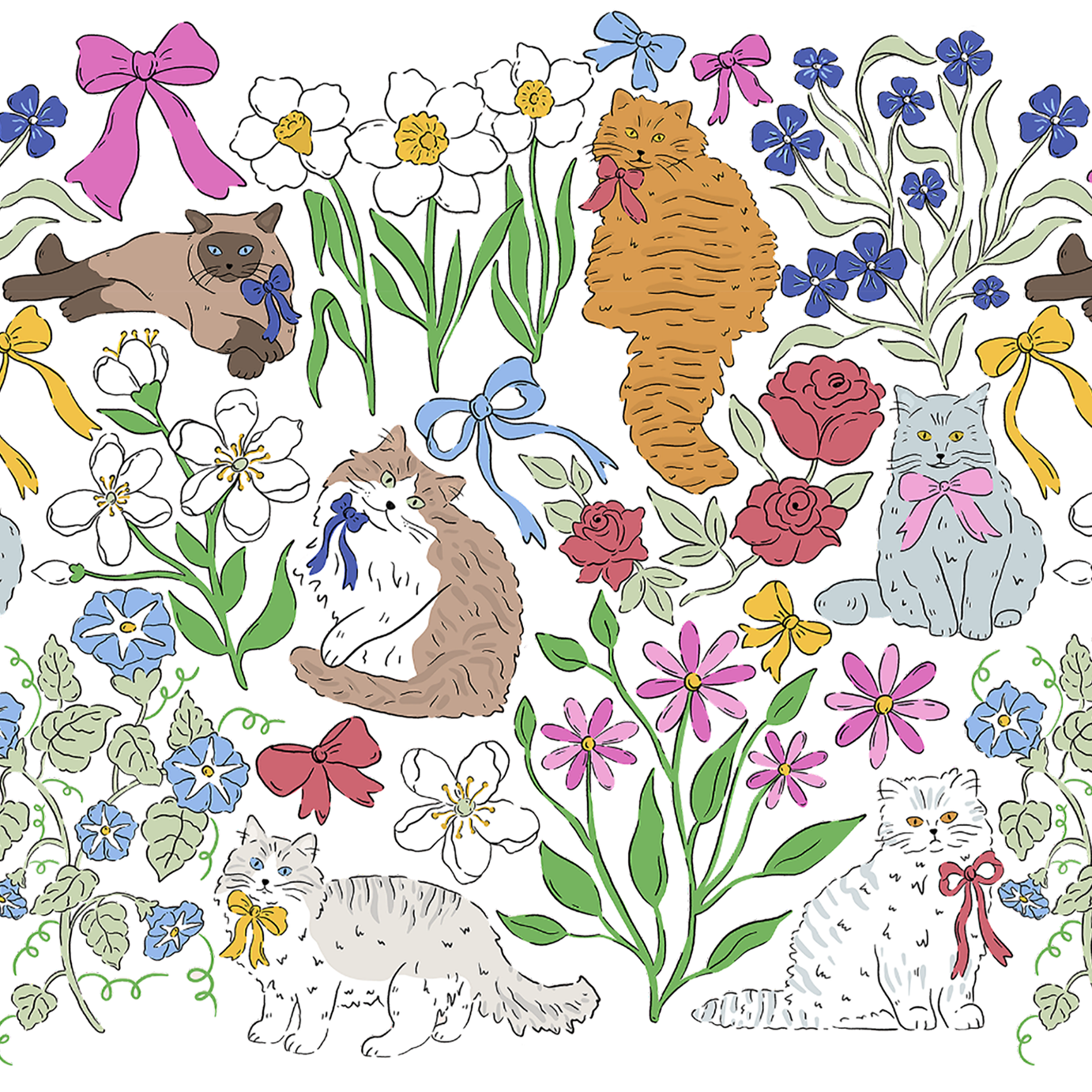 Grandma Core Cats Glass Cups