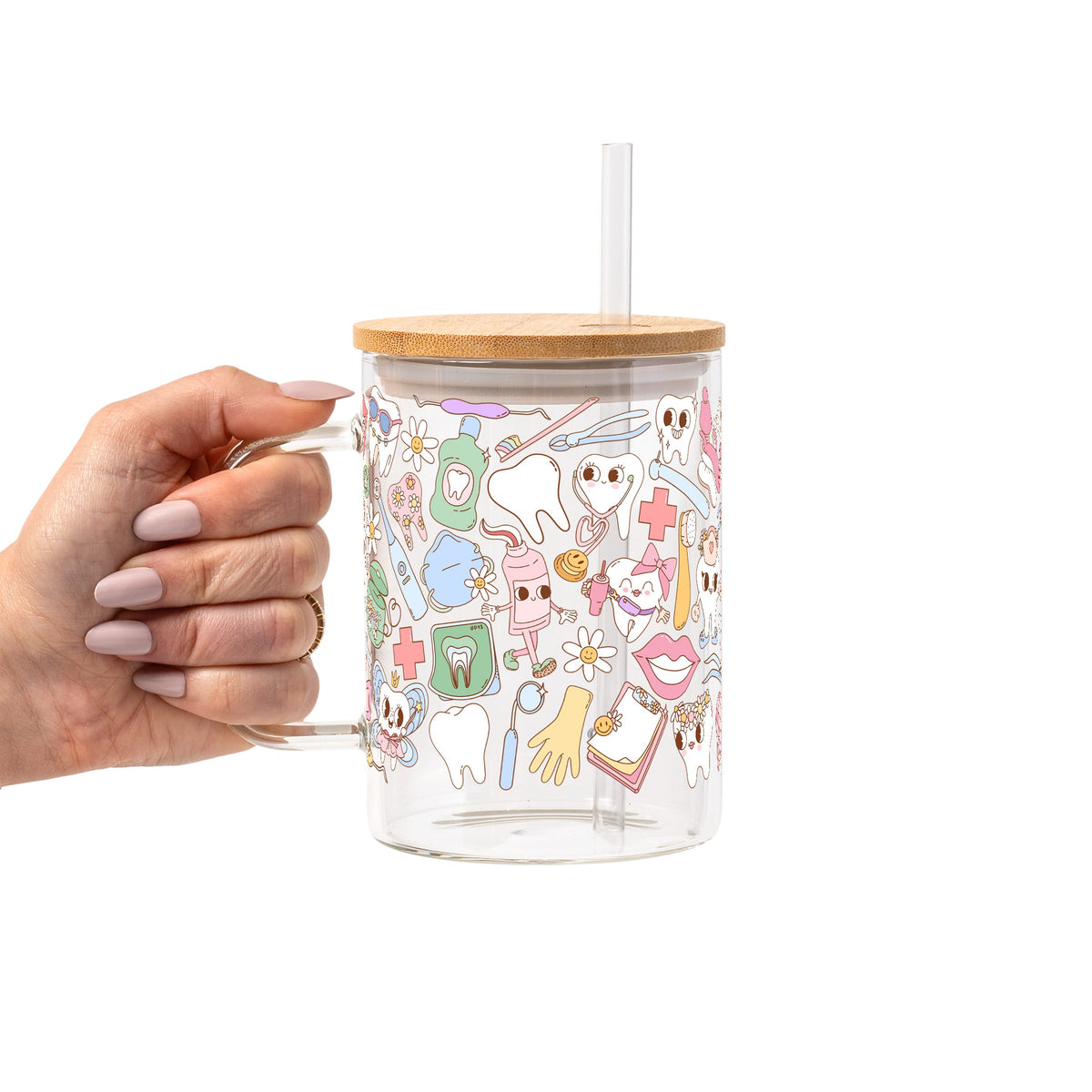 Groovy Dental Glass Cups