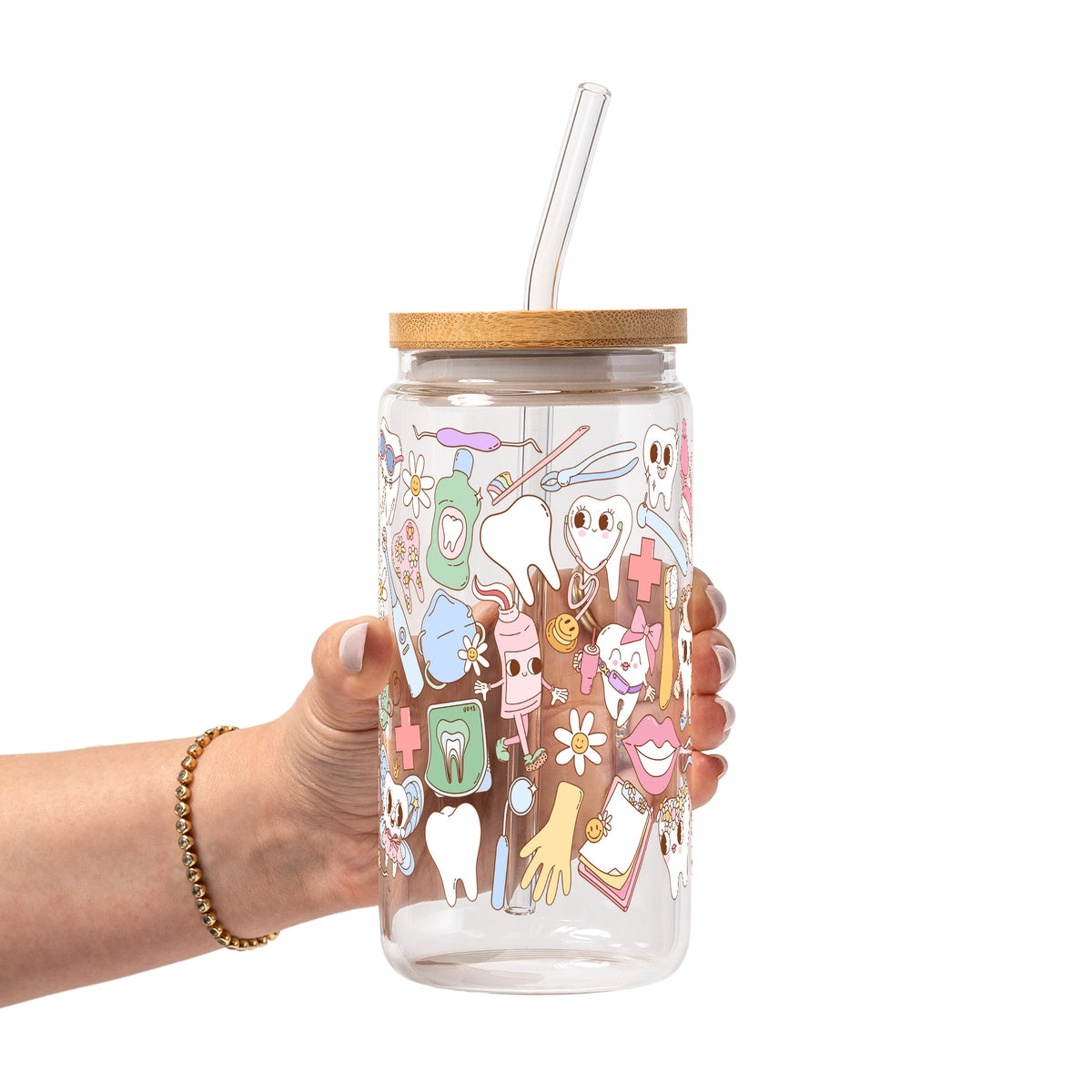Groovy Dental Glass Cups