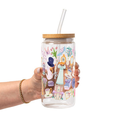 Regency Book Girl Glass Cups