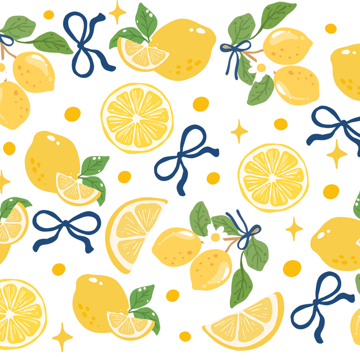 Spring Lemons Glass Cups