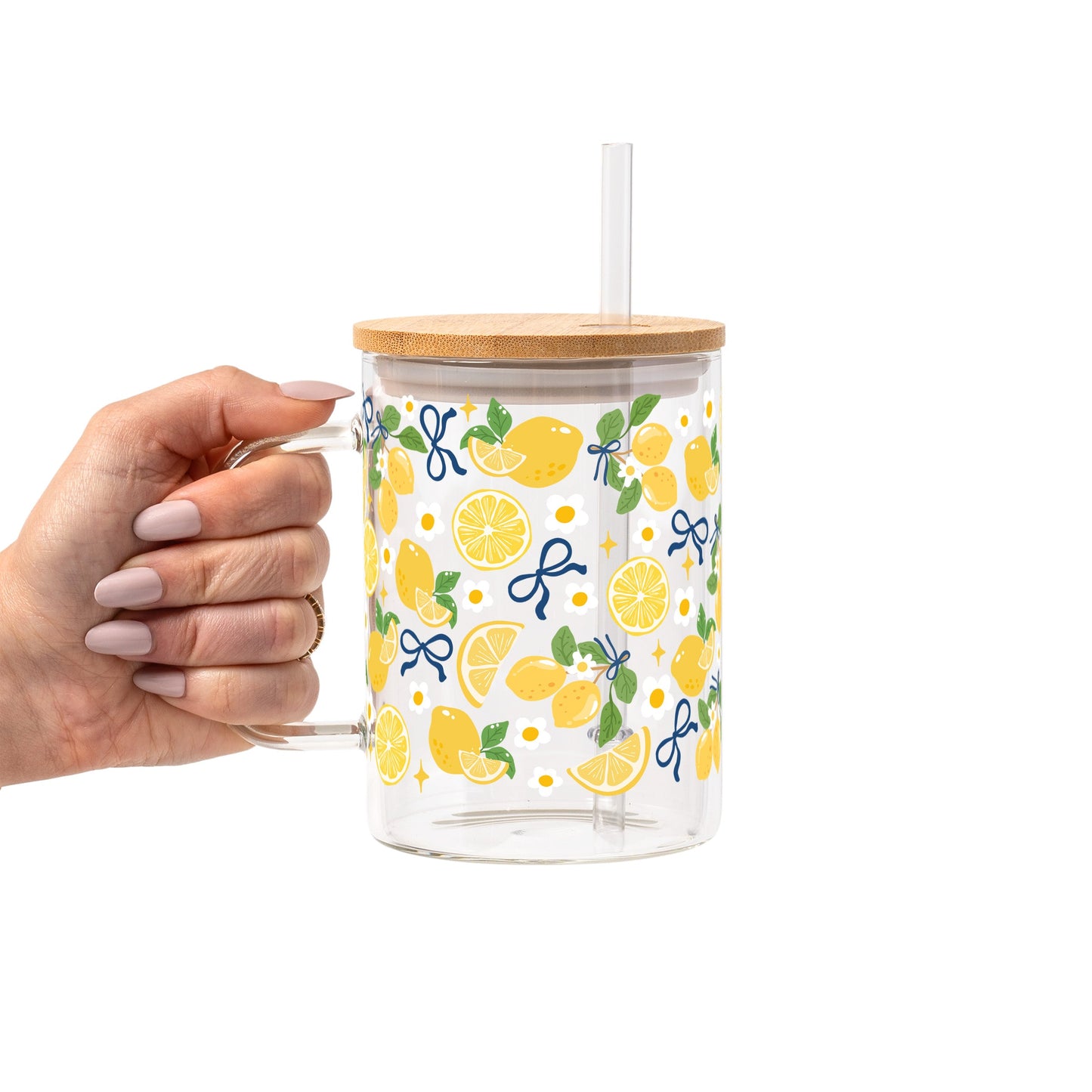 Spring Lemons Glass Cups