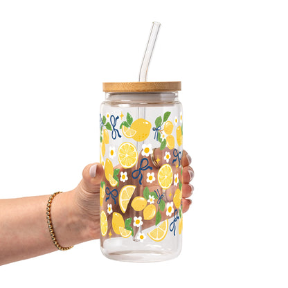 Spring Lemons Glass Cups