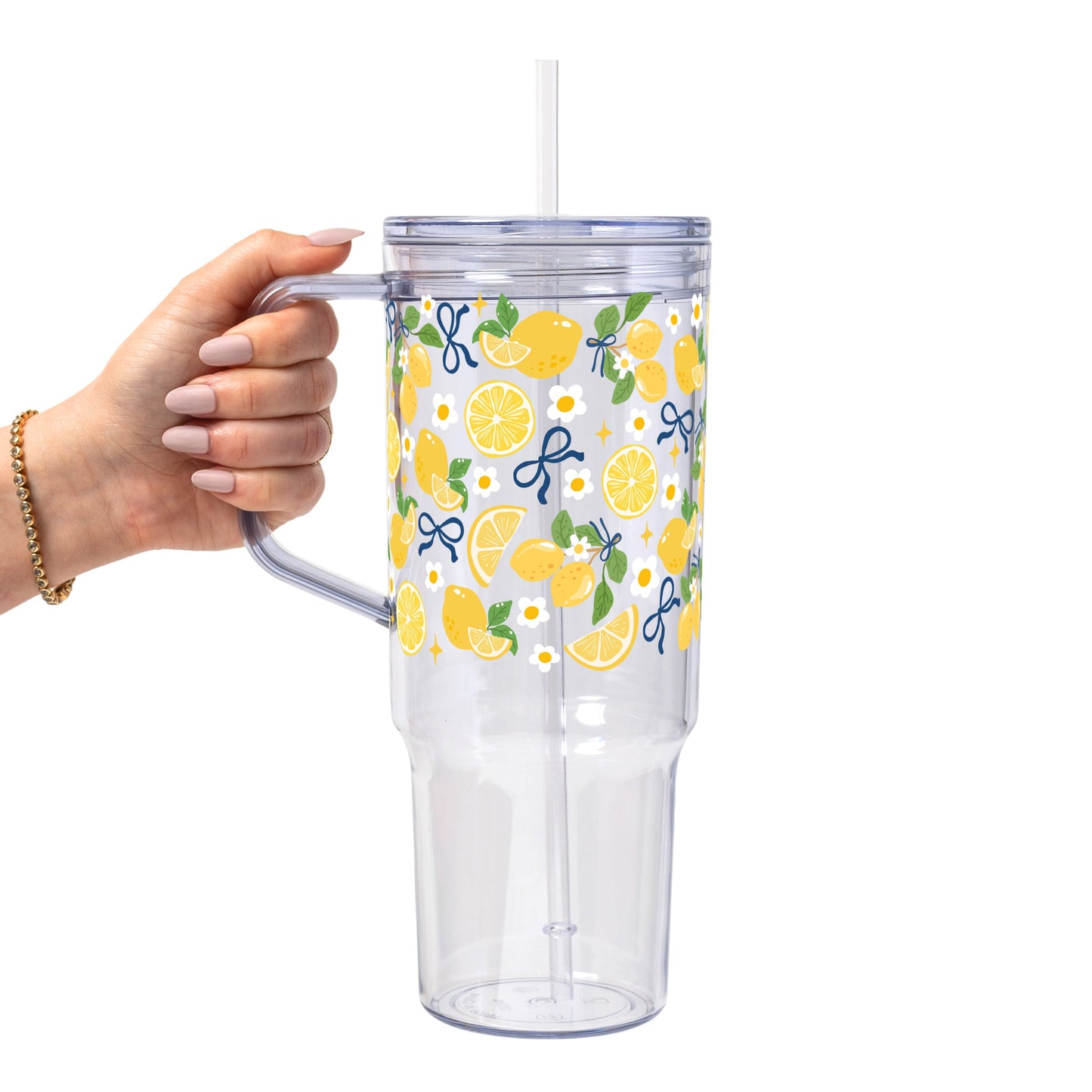 Spring Lemons Glass Cups