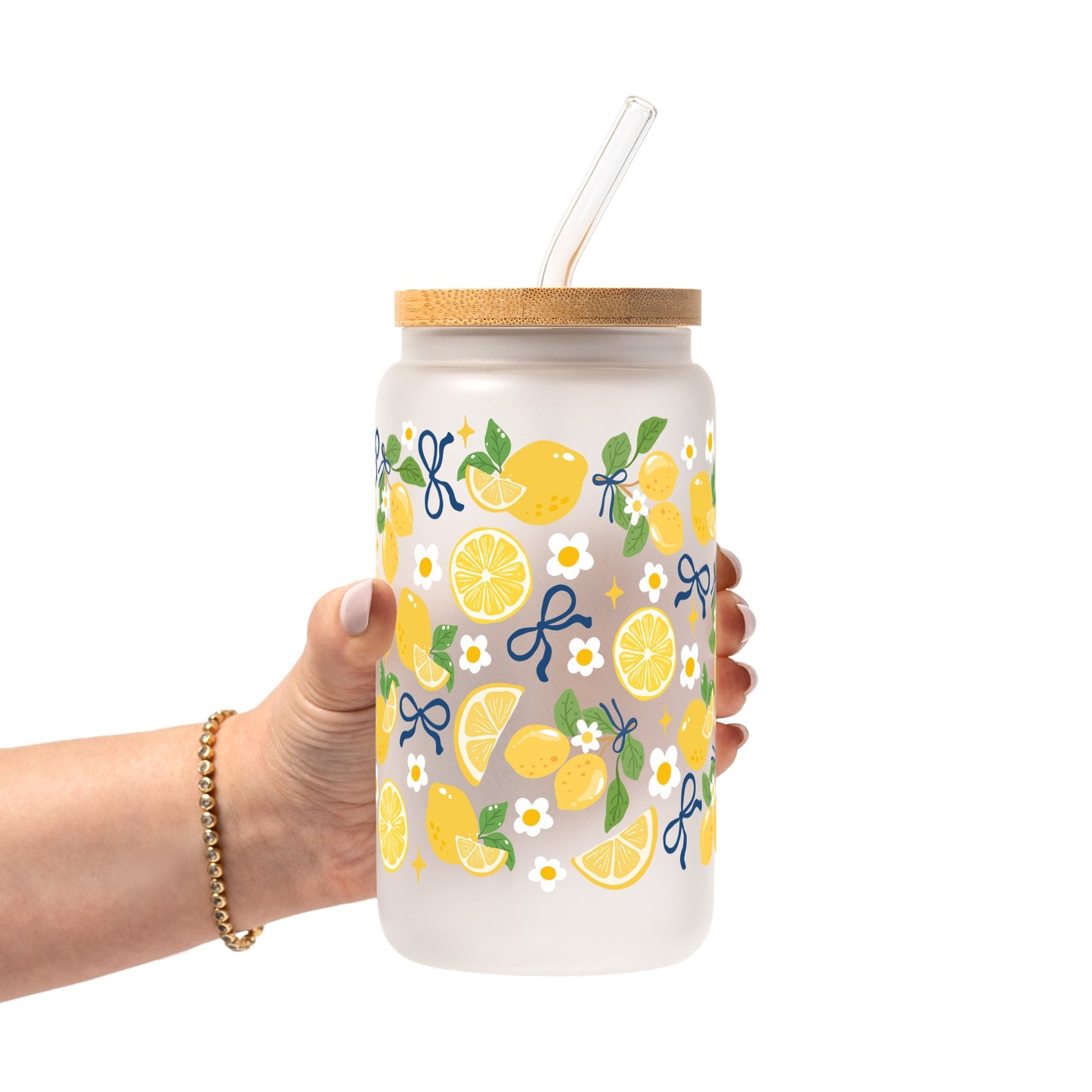 Spring Lemons Glass Cups