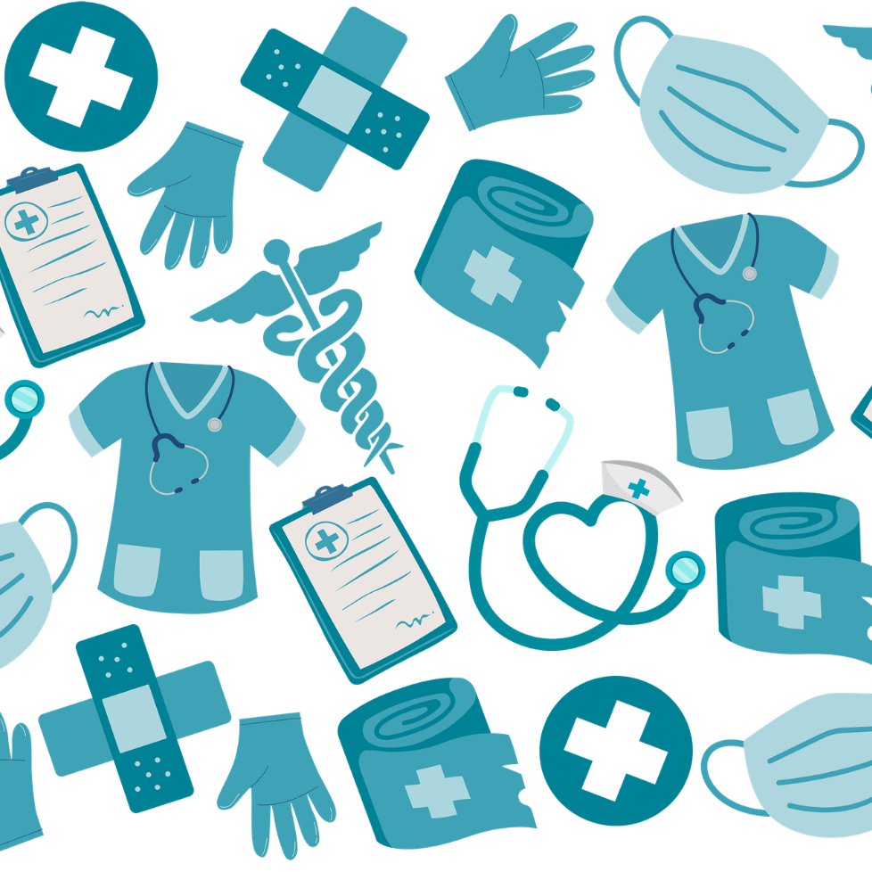 Blue Medical Glass Cups