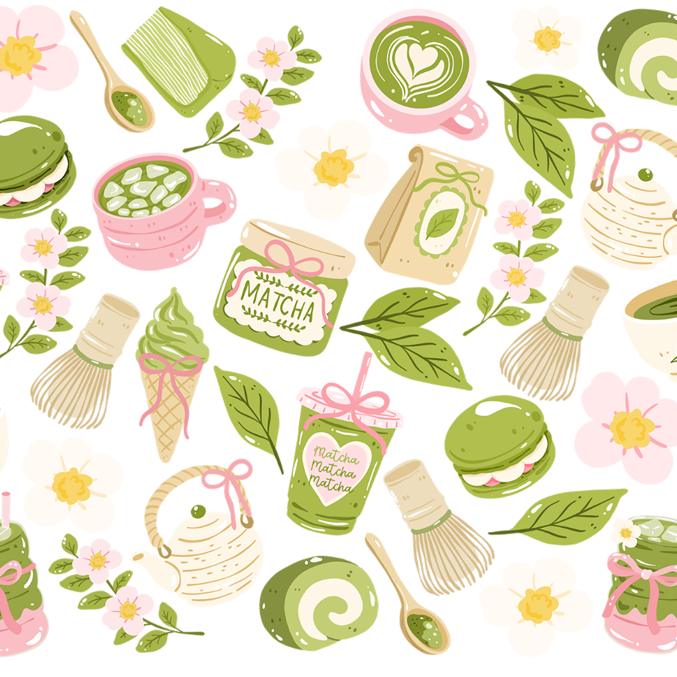 Matcha Moments Glass Cups