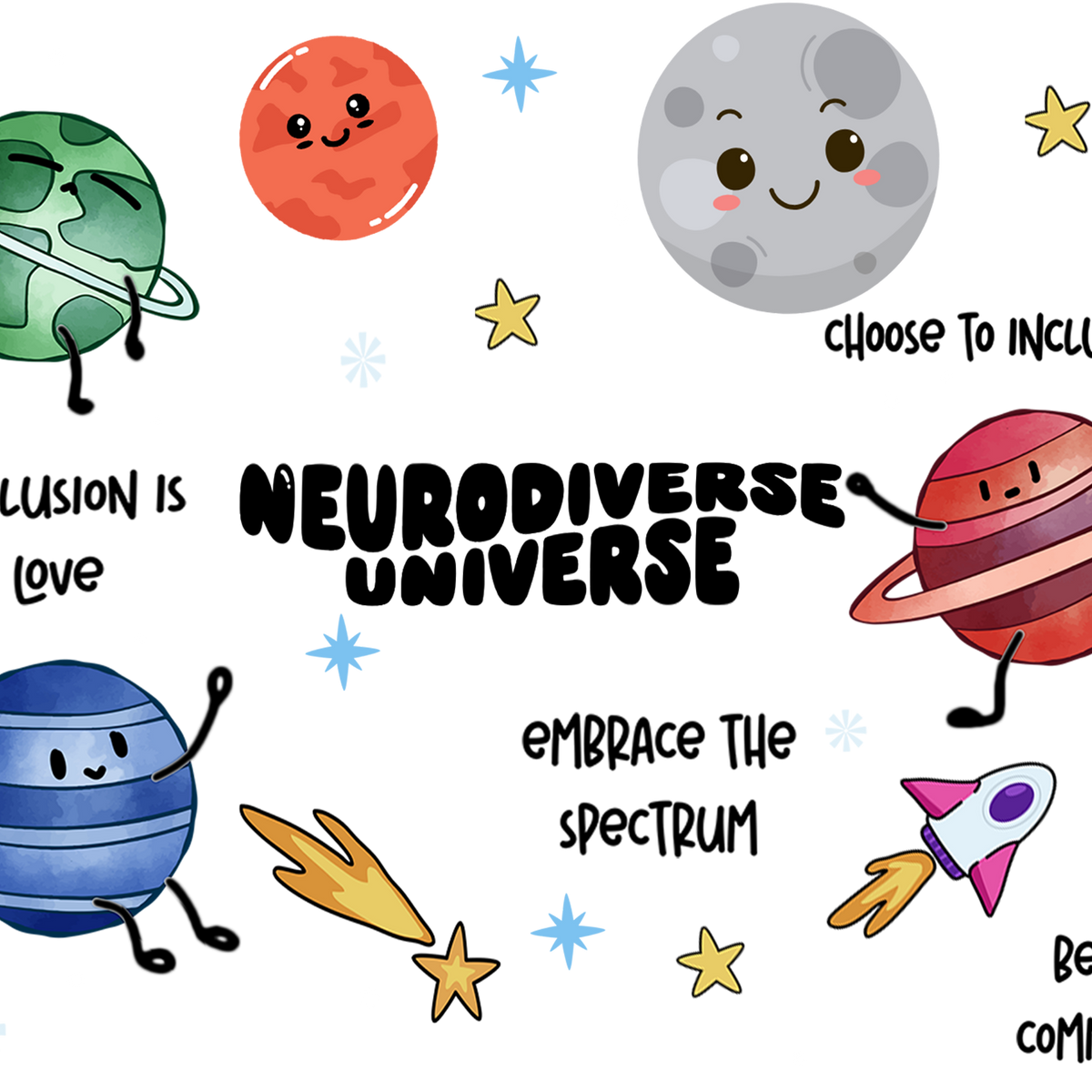 Neurodiverse Universe Glass Cups
