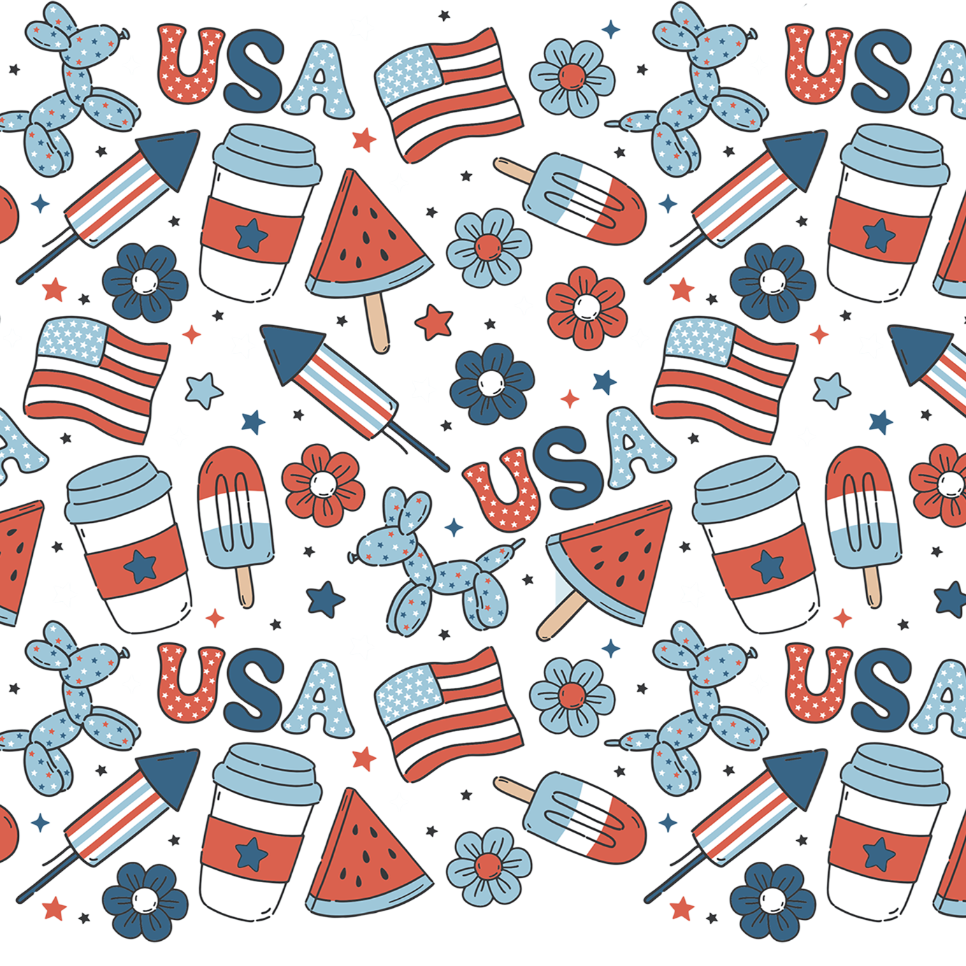 Patriotic Summer Vibes Glass Cups