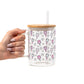 Floral Pickleball Glass Cups