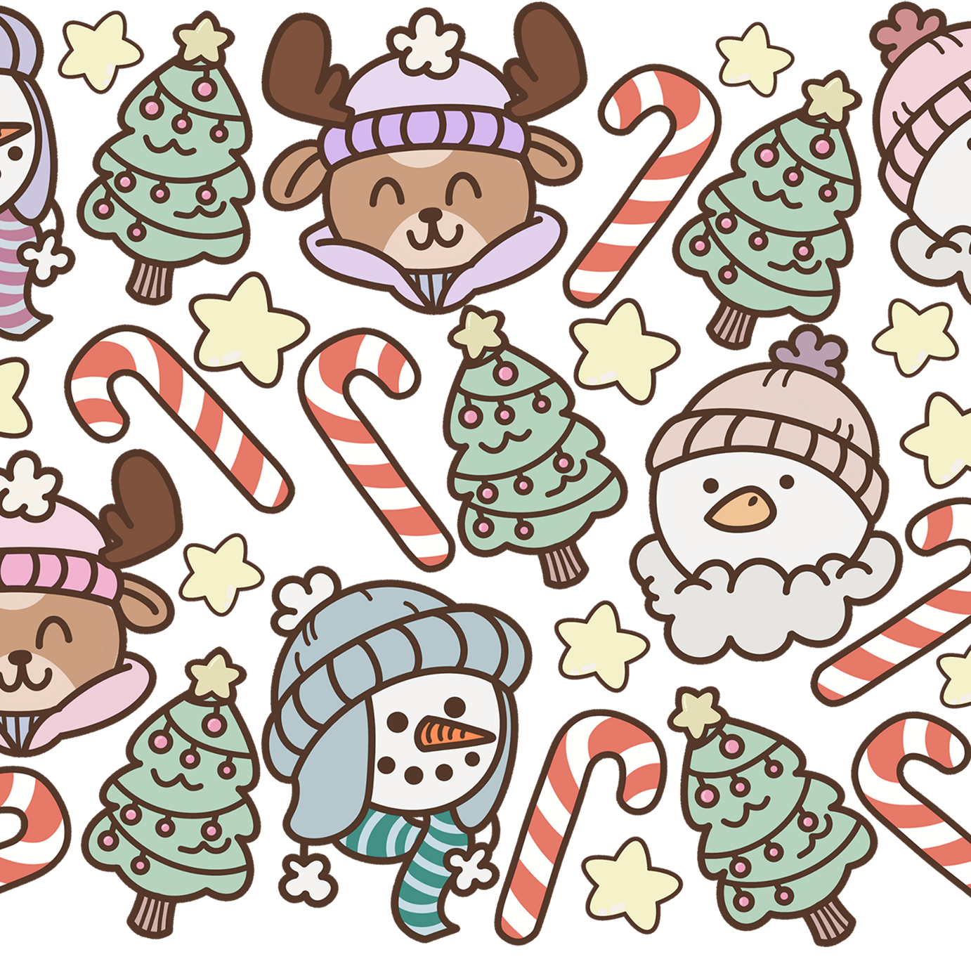 Winter Cuties Glass Cups