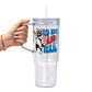 Red White and Feral Hot Dog Patriotic Raccoon Glass Cups
