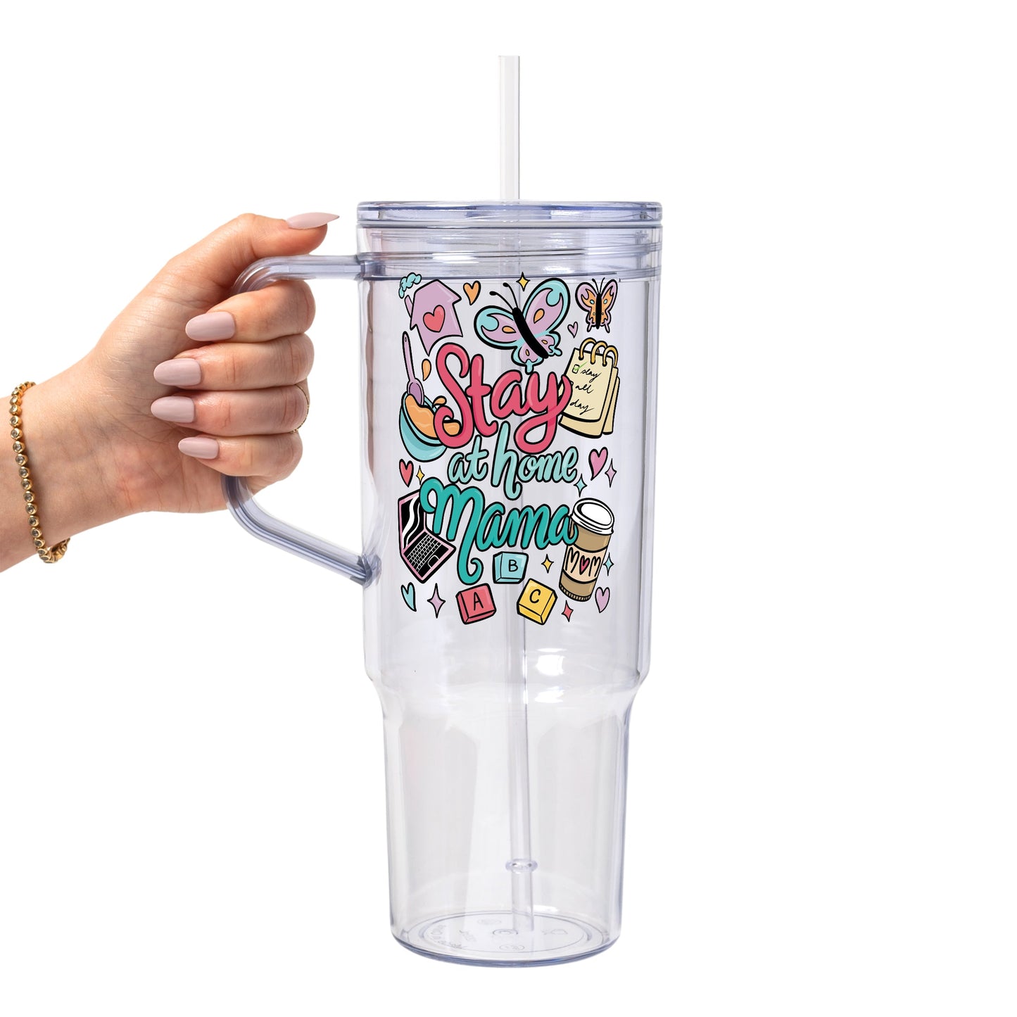 Stay At Home Mama Glass Cups