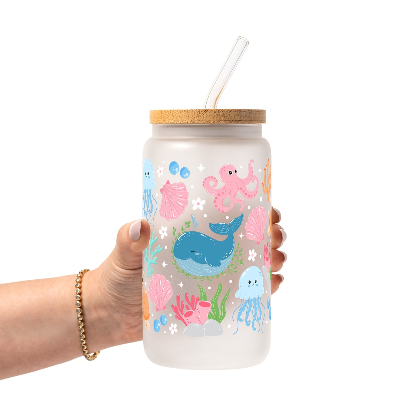 Cutie Sea Creatures Glass Cups