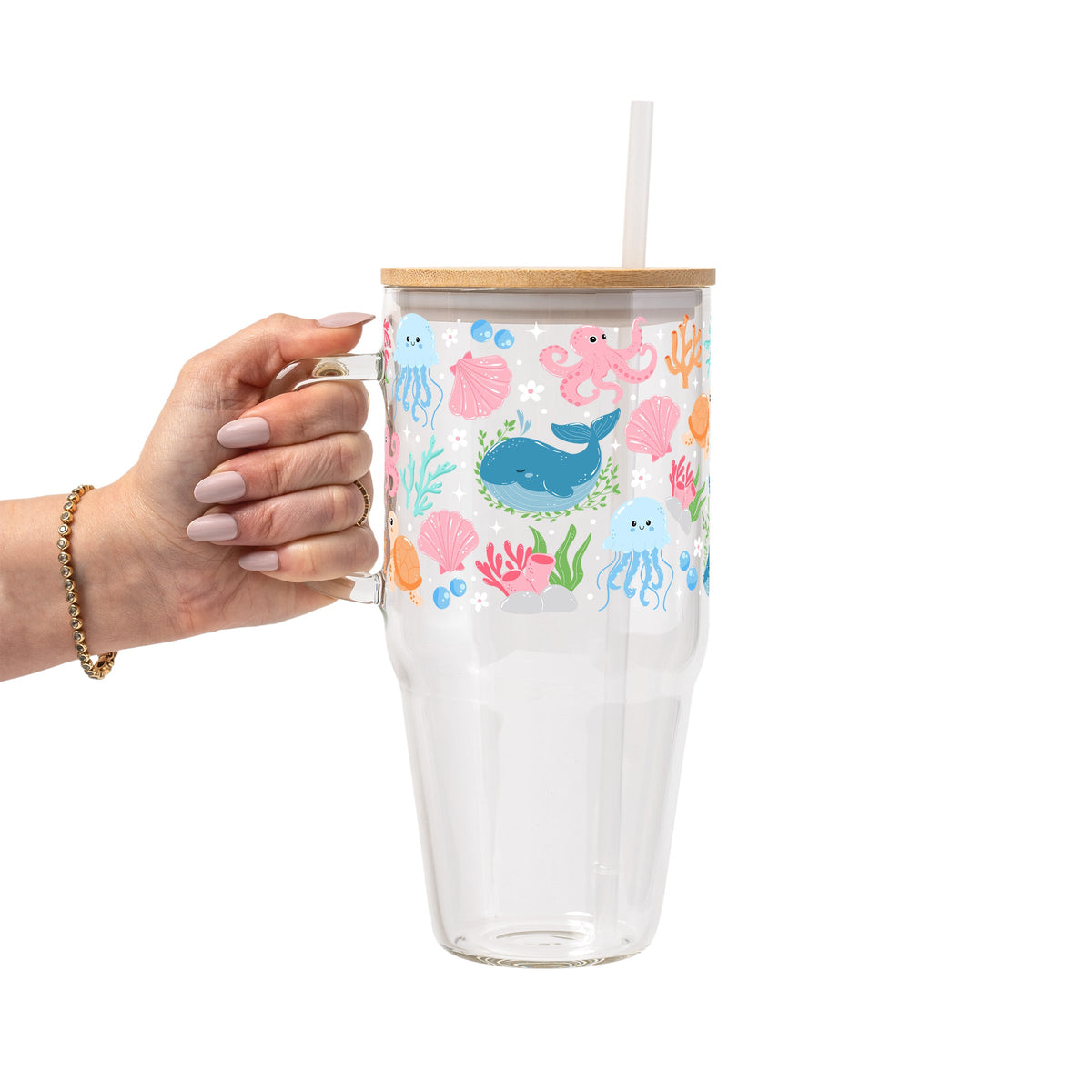 Cutie Sea Creatures Glass Cups