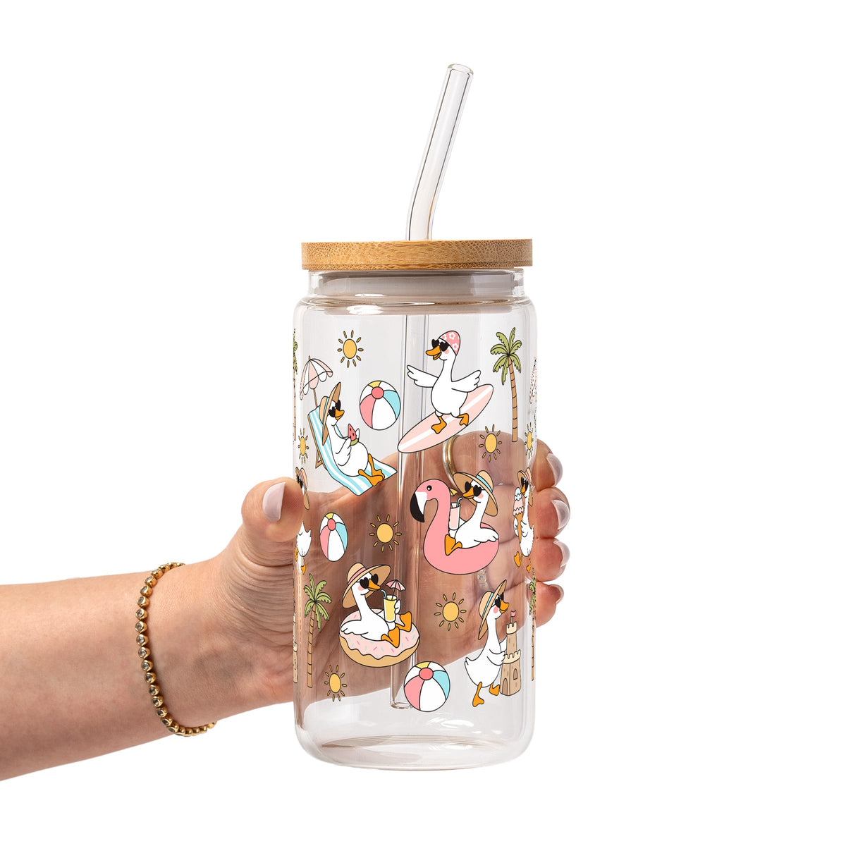 Summer Geese Glass Cups