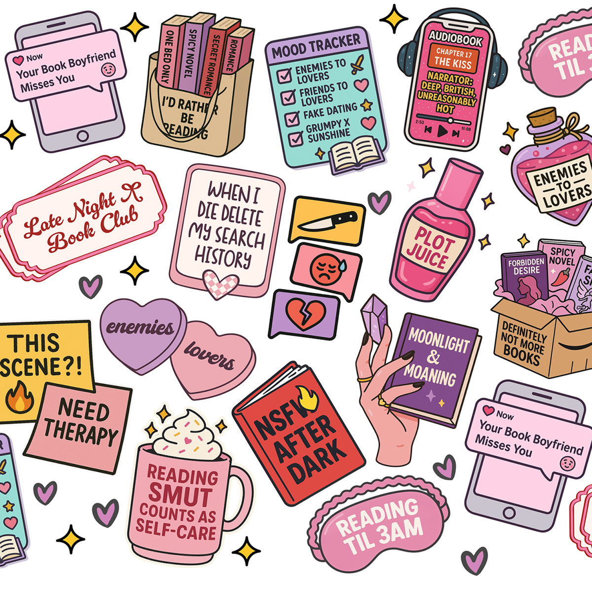 Spicy Book Lover Glass Cups