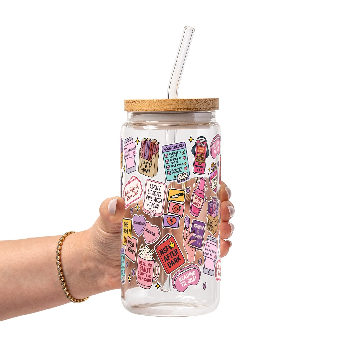 Spicy Book Lover Glass Cups