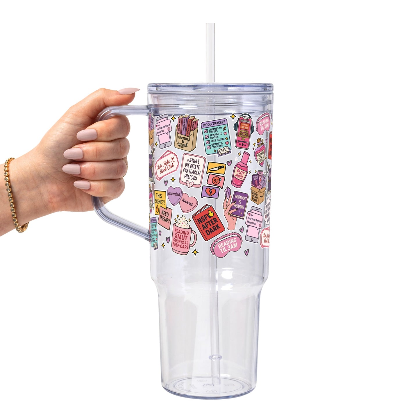 Spicy Book Lover Glass Cups