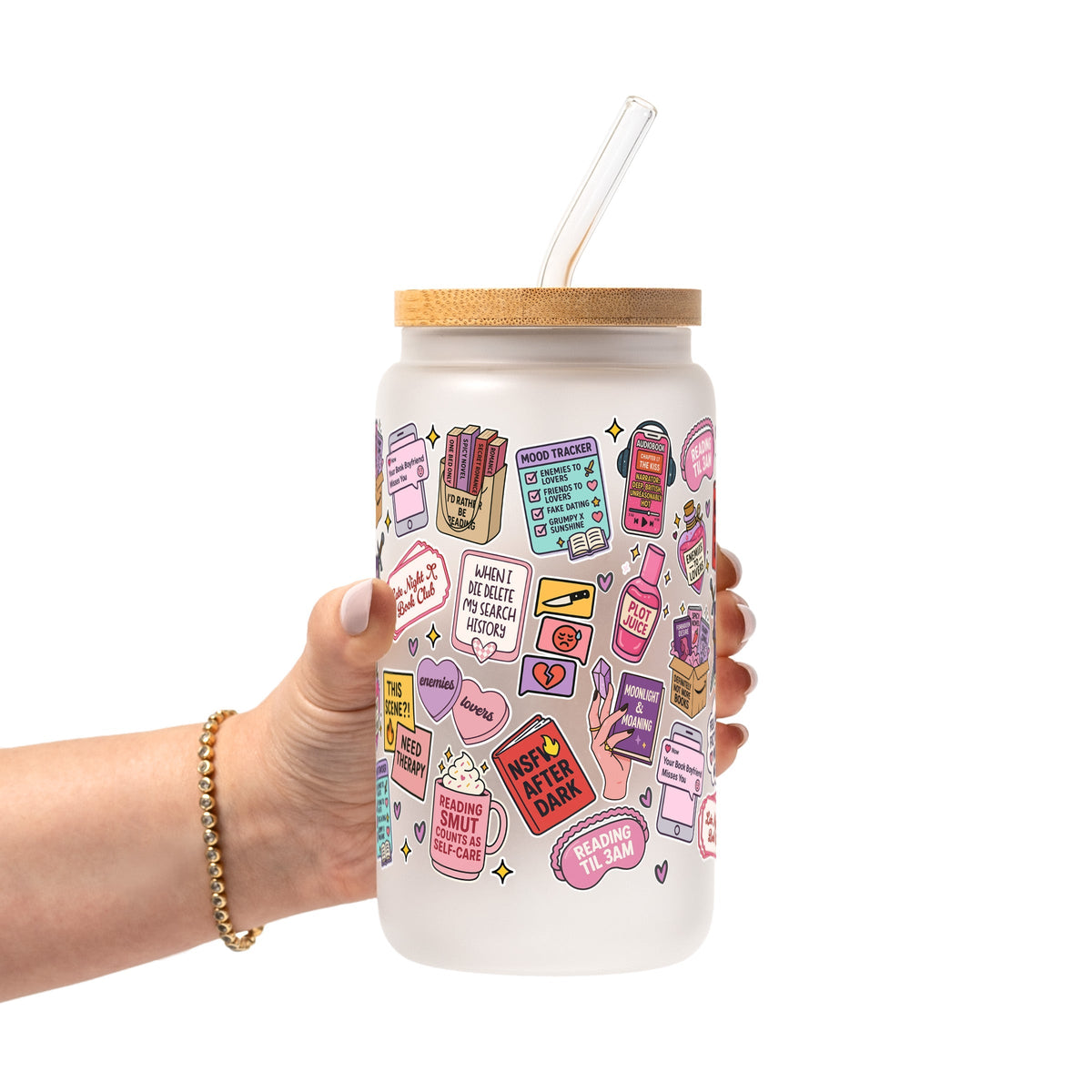 Spicy Book Lover Glass Cups