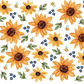 Sunflower With Bees Glass Cups