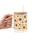 Sunflower With Bees Glass Cups