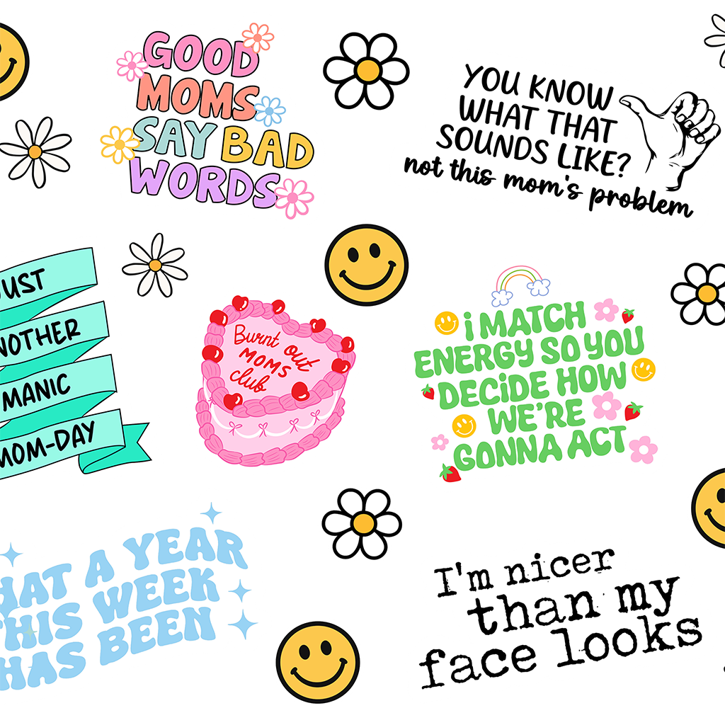 Sarcastic Mom Glass Cups