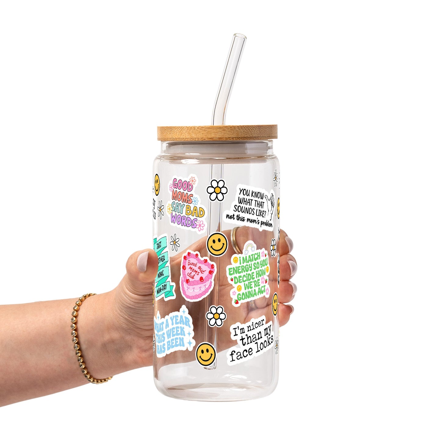 Sarcastic Mom Glass Cups