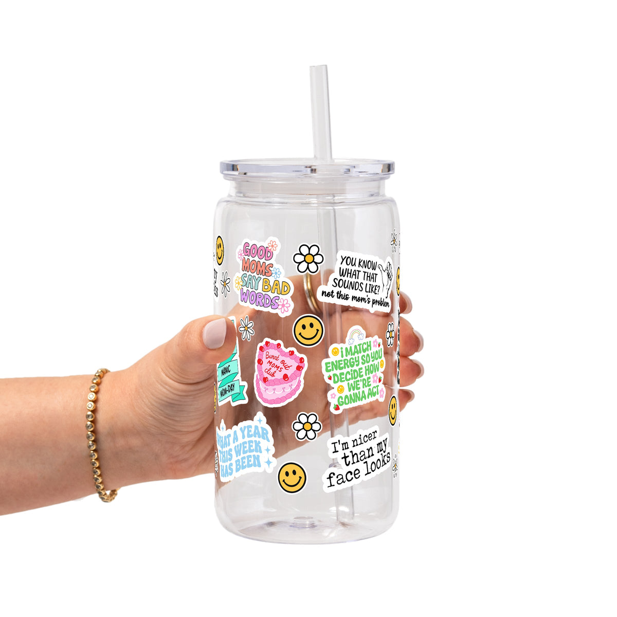 Sarcastic Mom Glass Cups