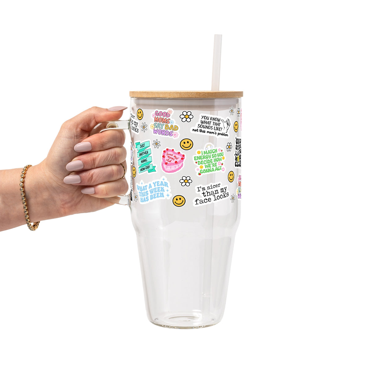 Sarcastic Mom Glass Cups