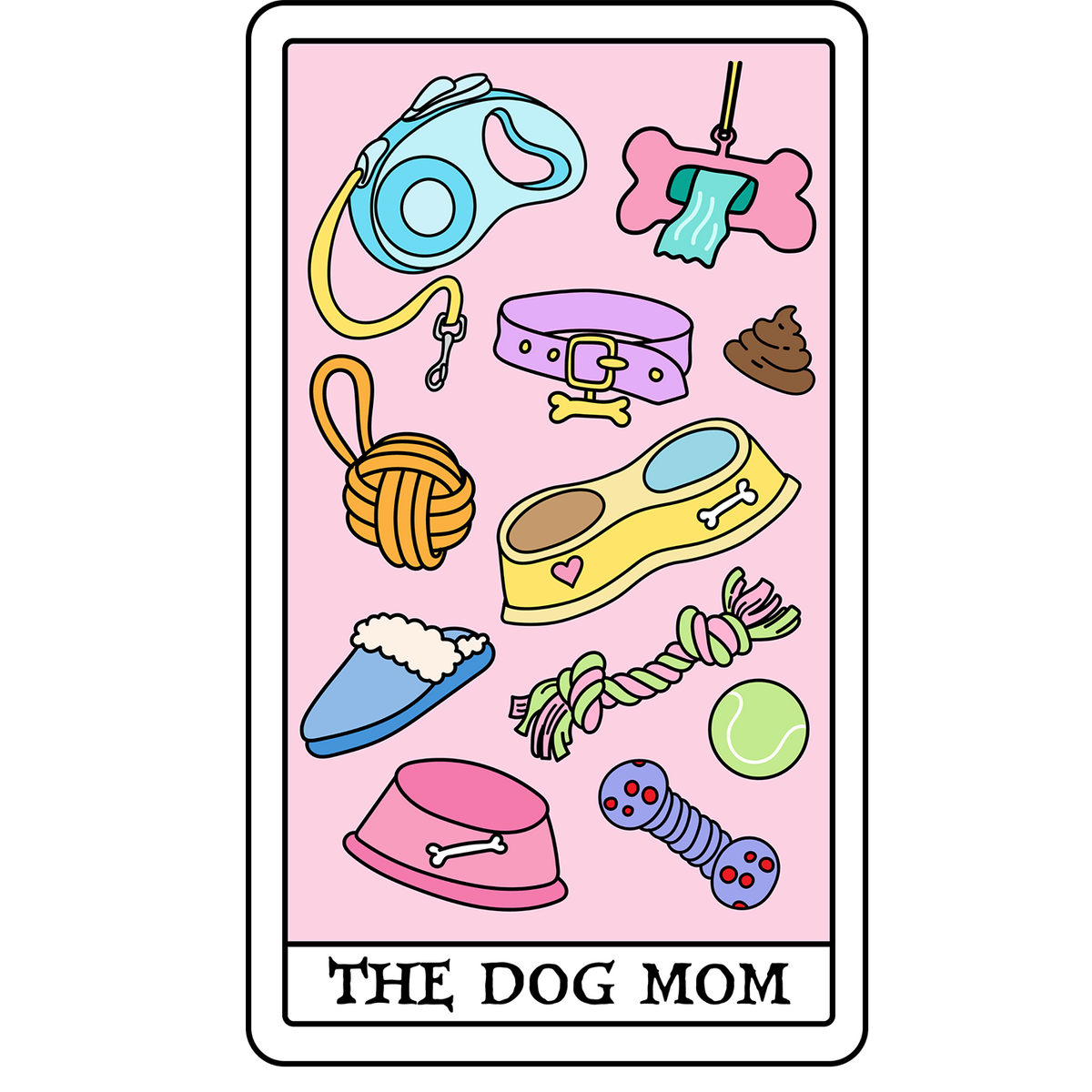 Dog Mom Tarot Glass Cups