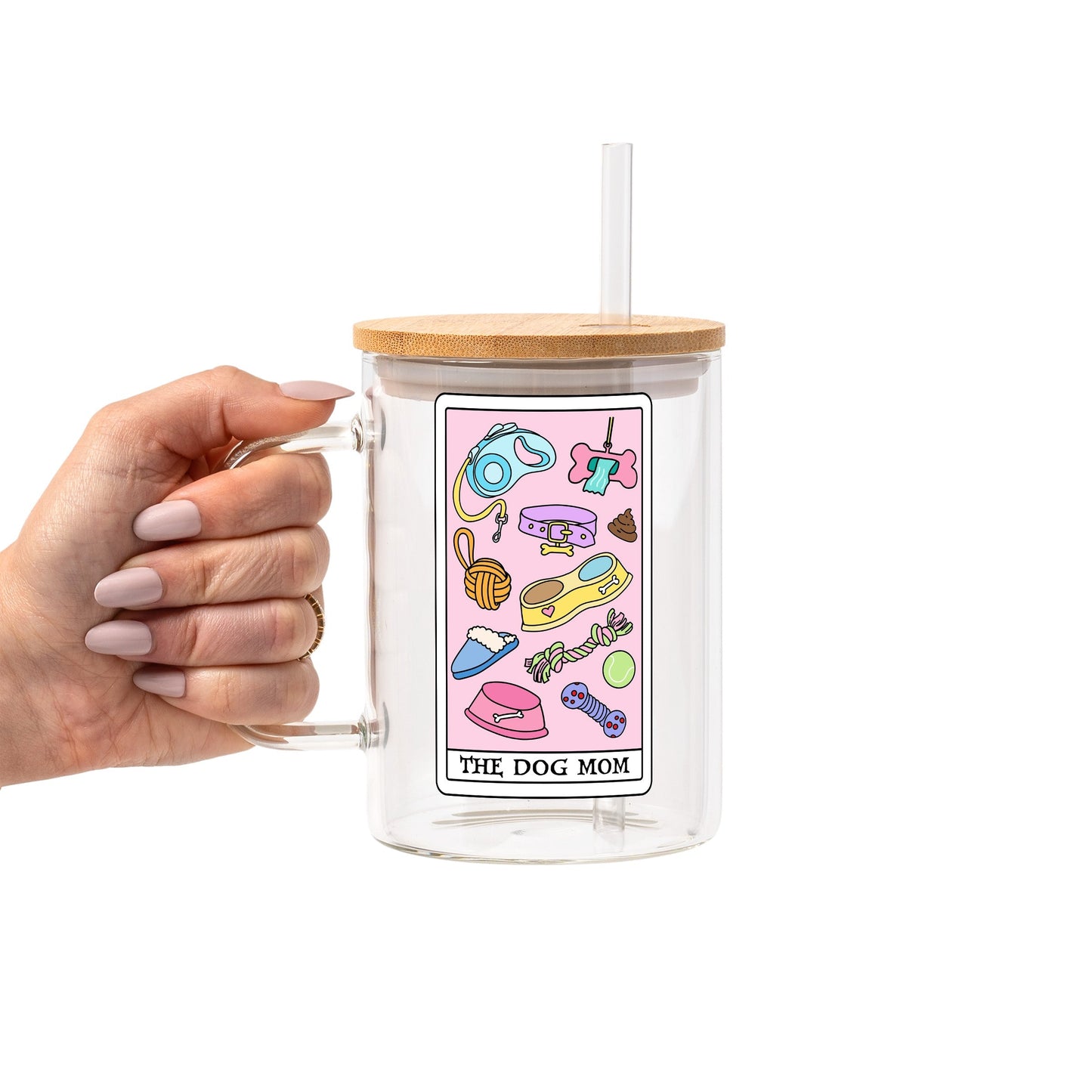 Dog Mom Tarot Glass Cups