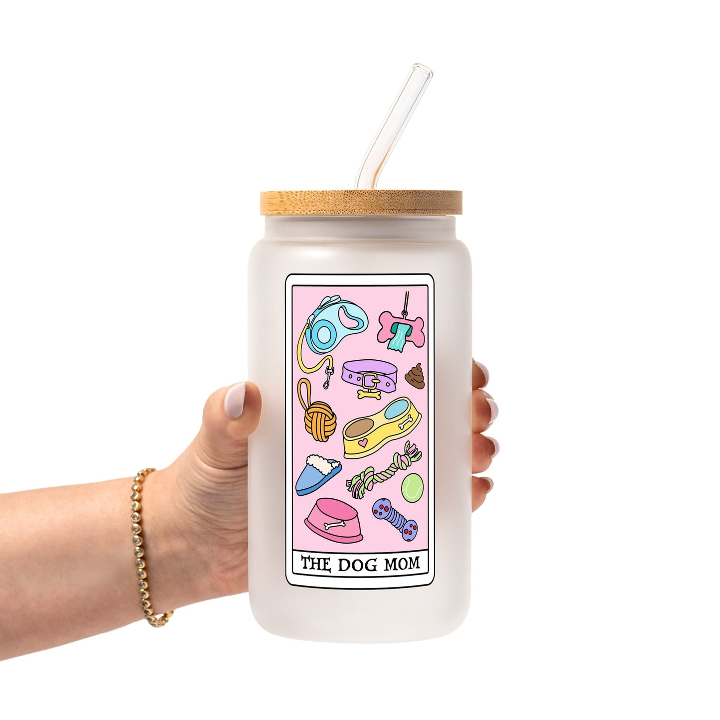 Dog Mom Tarot Glass Cups