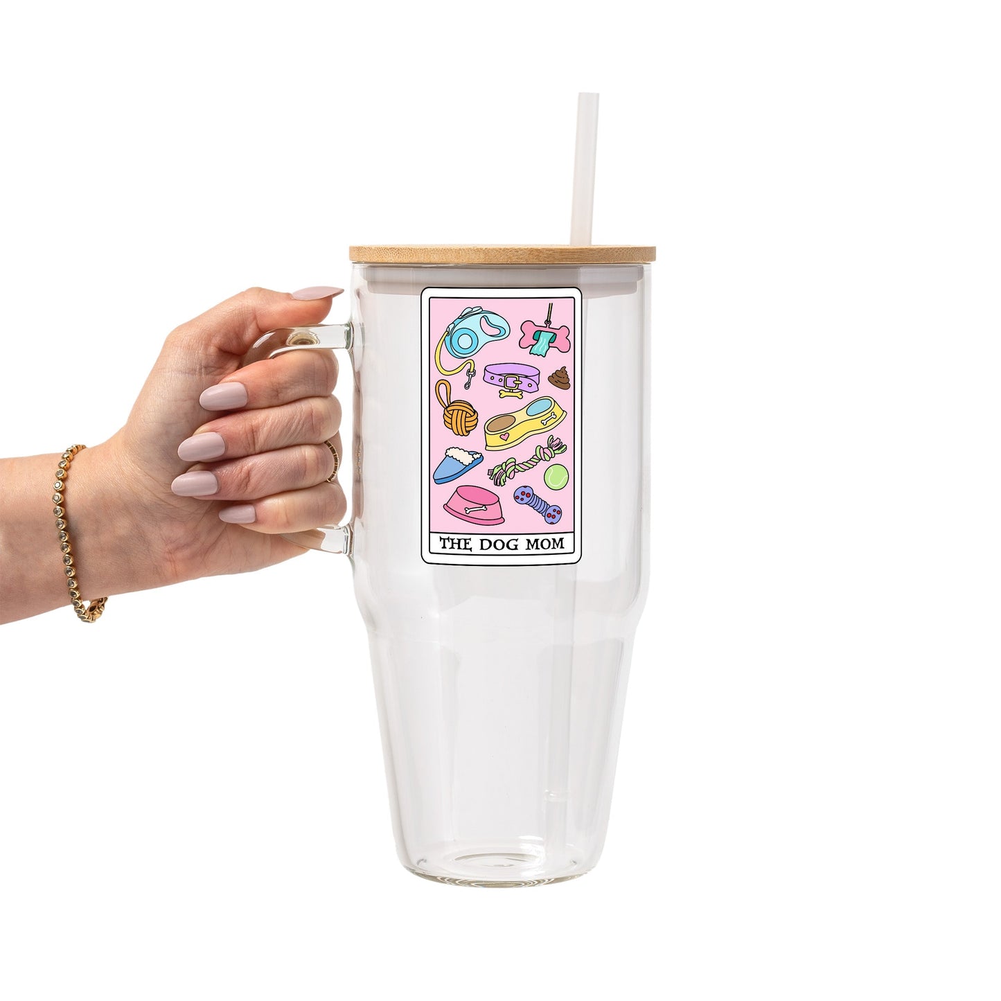 Dog Mom Tarot Glass Cups