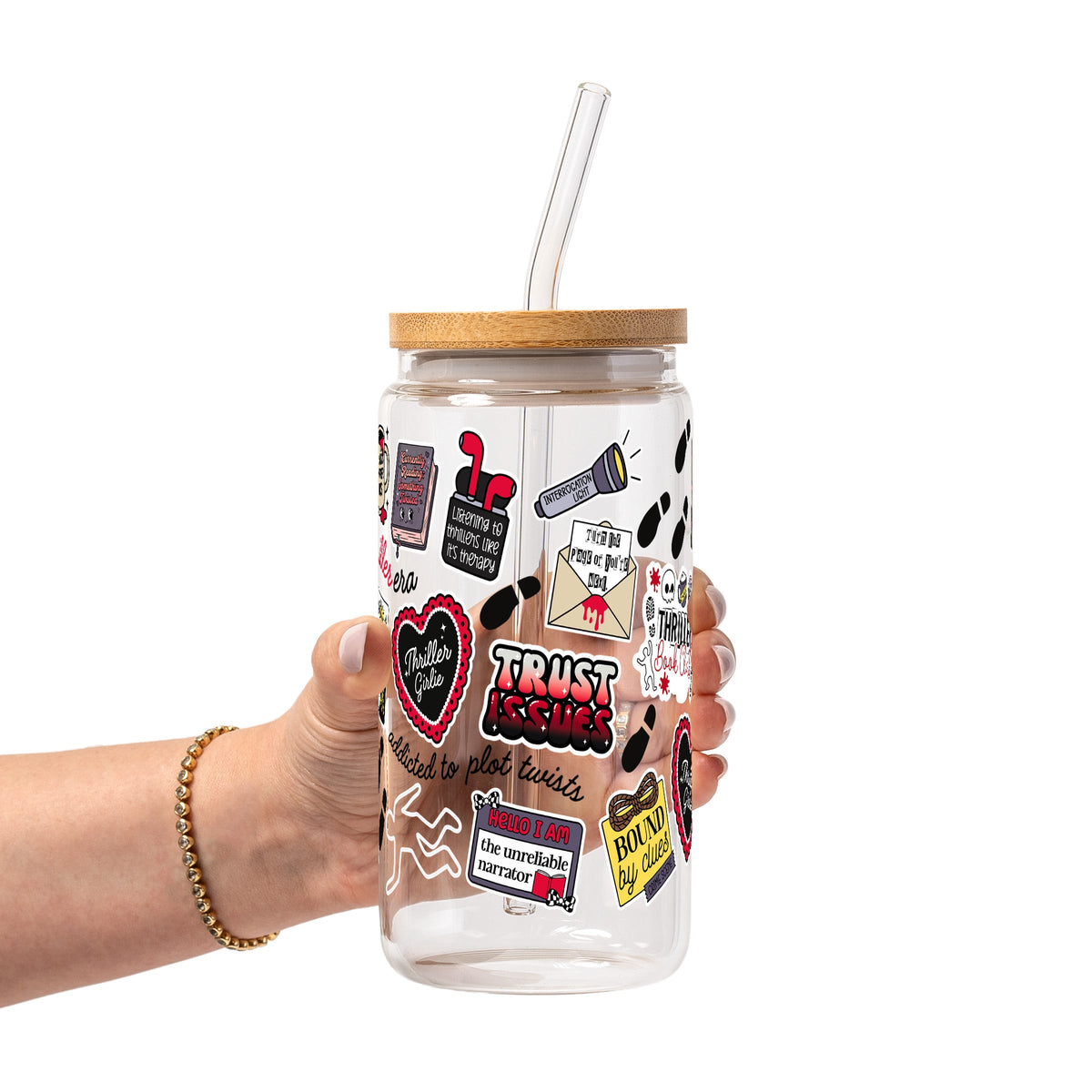 Thriller True Crime Glass Cups